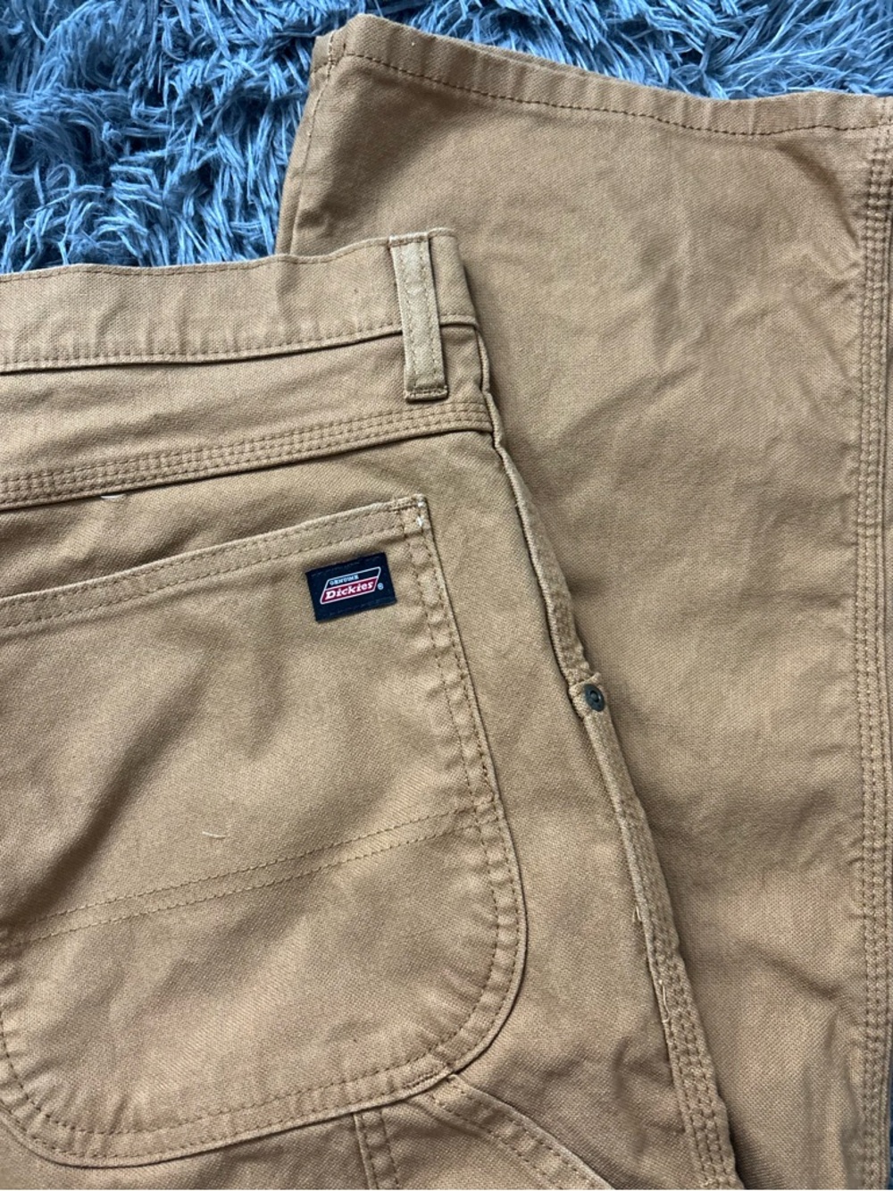 Dickies Tan Carpenter Cargo Workwear Utility Relaxed Fit Pants Men 34X34 LikeNew - Picture 4 of 5